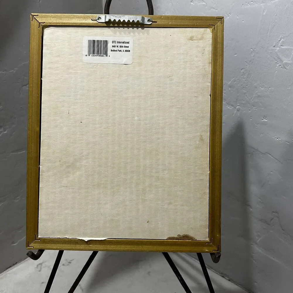Vintage Gold Gilt Framed Mirror Raised Vine Antiqued Gold Tone Florentine Frame